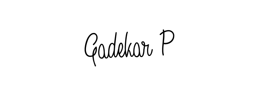 How to Draw Gadekar P signature style? Angelique-Rose-font-FFP is a latest design signature styles for name Gadekar P. Gadekar P signature style 5 images and pictures png
