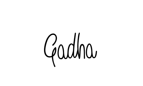 Use a signature maker to create a handwritten signature online. With this signature software, you can design (Angelique-Rose-font-FFP) your own signature for name Gadha. Gadha signature style 5 images and pictures png