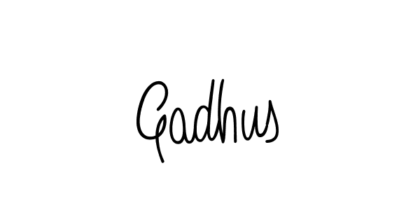 Design your own signature with our free online signature maker. With this signature software, you can create a handwritten (Angelique-Rose-font-FFP) signature for name Gadhus. Gadhus signature style 5 images and pictures png