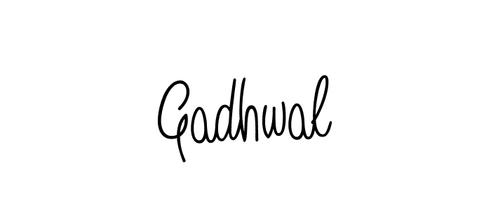 Use a signature maker to create a handwritten signature online. With this signature software, you can design (Angelique-Rose-font-FFP) your own signature for name Gadhwal. Gadhwal signature style 5 images and pictures png