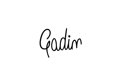 You should practise on your own different ways (Angelique-Rose-font-FFP) to write your name (Gadin) in signature. don't let someone else do it for you. Gadin signature style 5 images and pictures png