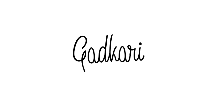Use a signature maker to create a handwritten signature online. With this signature software, you can design (Angelique-Rose-font-FFP) your own signature for name Gadkari. Gadkari signature style 5 images and pictures png