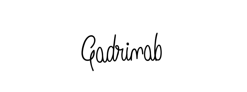 Use a signature maker to create a handwritten signature online. With this signature software, you can design (Angelique-Rose-font-FFP) your own signature for name Gadrinab. Gadrinab signature style 5 images and pictures png