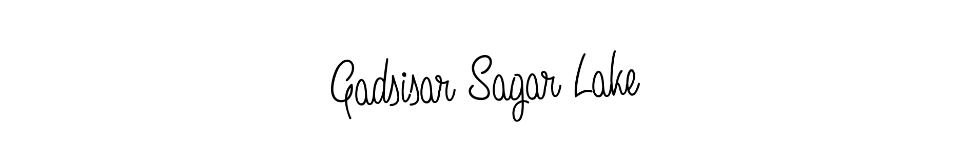 Make a beautiful signature design for name Gadsisar Sagar Lake. With this signature (Angelique-Rose-font-FFP) style, you can create a handwritten signature for free. Gadsisar Sagar Lake signature style 5 images and pictures png