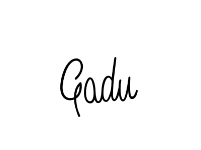 Make a beautiful signature design for name Gadu. With this signature (Angelique-Rose-font-FFP) style, you can create a handwritten signature for free. Gadu signature style 5 images and pictures png