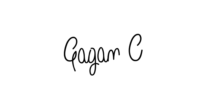 Gagan C stylish signature style. Best Handwritten Sign (Angelique-Rose-font-FFP) for my name. Handwritten Signature Collection Ideas for my name Gagan C. Gagan C signature style 5 images and pictures png