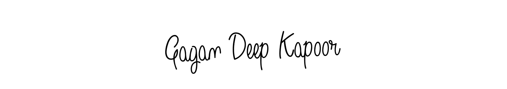 Create a beautiful signature design for name Gagan Deep Kapoor. With this signature (Angelique-Rose-font-FFP) fonts, you can make a handwritten signature for free. Gagan Deep Kapoor signature style 5 images and pictures png