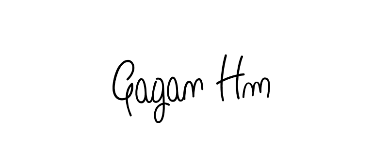 You should practise on your own different ways (Angelique-Rose-font-FFP) to write your name (Gagan Hm) in signature. don't let someone else do it for you. Gagan Hm signature style 5 images and pictures png