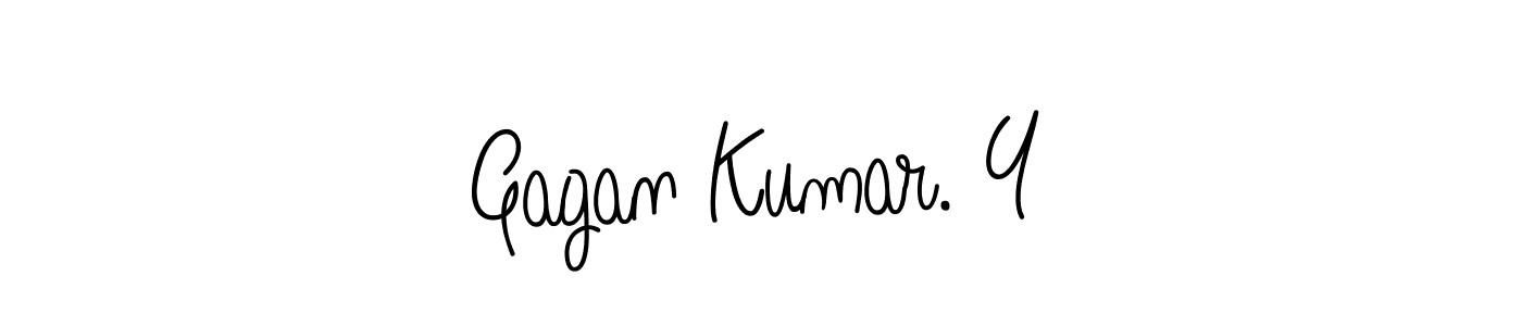 Gagan Kumar. Y stylish signature style. Best Handwritten Sign (Angelique-Rose-font-FFP) for my name. Handwritten Signature Collection Ideas for my name Gagan Kumar. Y. Gagan Kumar. Y signature style 5 images and pictures png