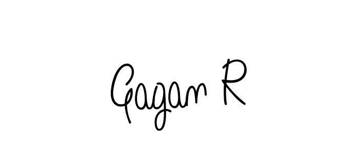 You should practise on your own different ways (Angelique-Rose-font-FFP) to write your name (Gagan R) in signature. don't let someone else do it for you. Gagan R signature style 5 images and pictures png