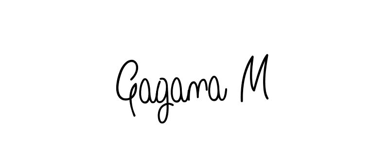 Gagana M stylish signature style. Best Handwritten Sign (Angelique-Rose-font-FFP) for my name. Handwritten Signature Collection Ideas for my name Gagana M. Gagana M signature style 5 images and pictures png