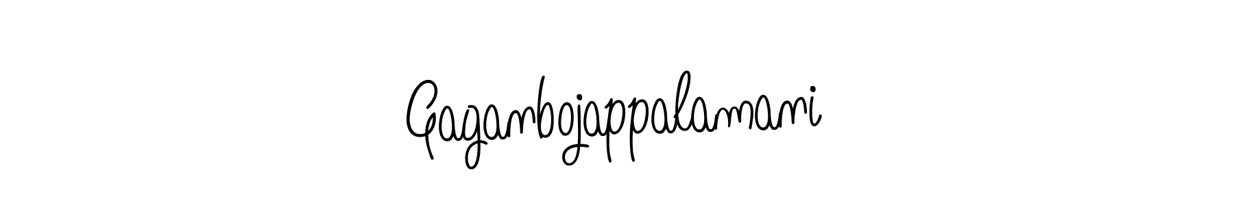 Gaganbojappalamani stylish signature style. Best Handwritten Sign (Angelique-Rose-font-FFP) for my name. Handwritten Signature Collection Ideas for my name Gaganbojappalamani. Gaganbojappalamani signature style 5 images and pictures png