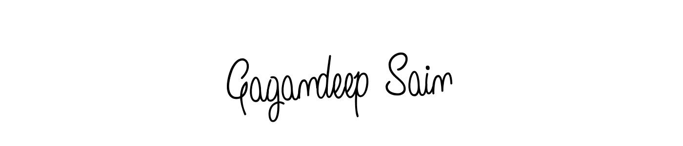 Design your own signature with our free online signature maker. With this signature software, you can create a handwritten (Angelique-Rose-font-FFP) signature for name Gagandeep Sain. Gagandeep Sain signature style 5 images and pictures png