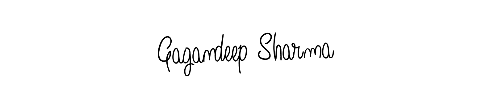 Use a signature maker to create a handwritten signature online. With this signature software, you can design (Angelique-Rose-font-FFP) your own signature for name Gagandeep Sharma. Gagandeep Sharma signature style 5 images and pictures png