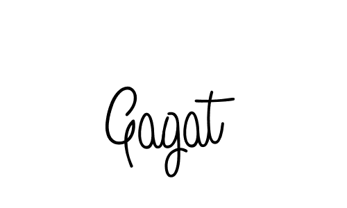 Design your own signature with our free online signature maker. With this signature software, you can create a handwritten (Angelique-Rose-font-FFP) signature for name Gagat. Gagat signature style 5 images and pictures png