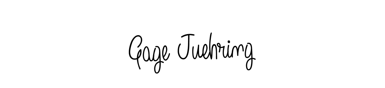 You should practise on your own different ways (Angelique-Rose-font-FFP) to write your name (Gage Juehring) in signature. don't let someone else do it for you. Gage Juehring signature style 5 images and pictures png