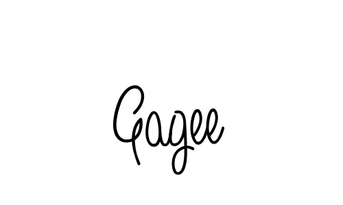 Design your own signature with our free online signature maker. With this signature software, you can create a handwritten (Angelique-Rose-font-FFP) signature for name Gagee. Gagee signature style 5 images and pictures png