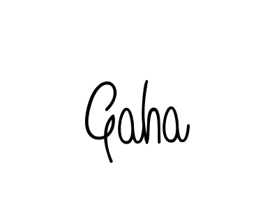 Use a signature maker to create a handwritten signature online. With this signature software, you can design (Angelique-Rose-font-FFP) your own signature for name Gaha. Gaha signature style 5 images and pictures png