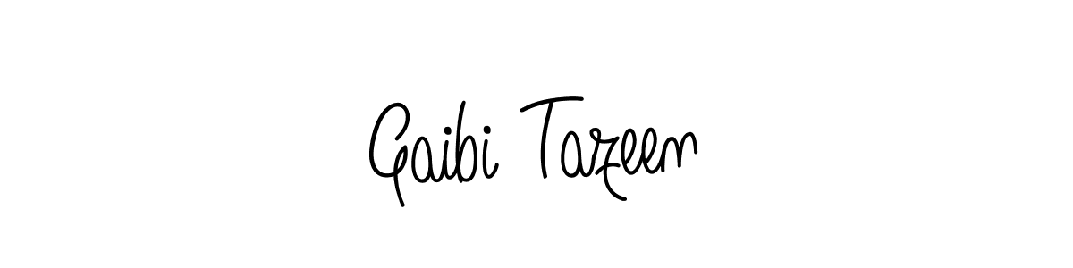 The best way (Angelique-Rose-font-FFP) to make a short signature is to pick only two or three words in your name. The name Gaibi Tazeen include a total of six letters. For converting this name. Gaibi Tazeen signature style 5 images and pictures png