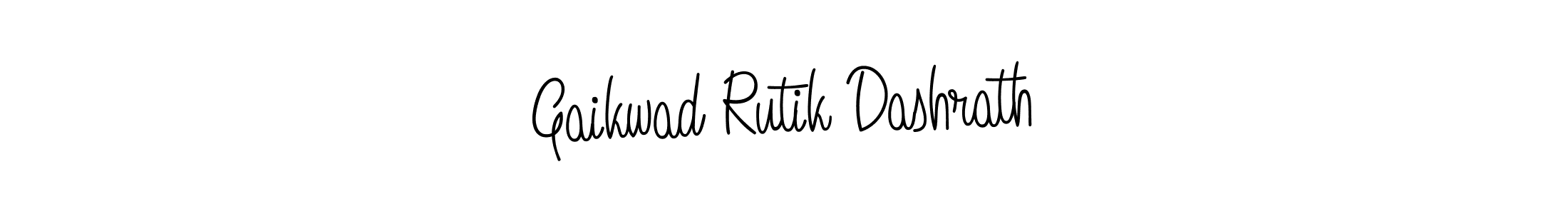 Design your own signature with our free online signature maker. With this signature software, you can create a handwritten (Angelique-Rose-font-FFP) signature for name Gaikwad Rutik Dashrath. Gaikwad Rutik Dashrath signature style 5 images and pictures png