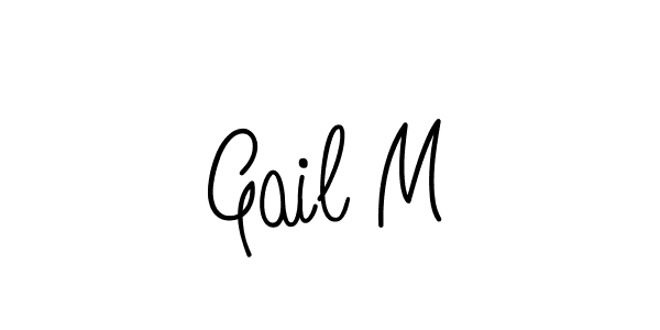 if you are searching for the best signature style for your name Gail M. so please give up your signature search. here we have designed multiple signature styles  using Angelique-Rose-font-FFP. Gail M signature style 5 images and pictures png