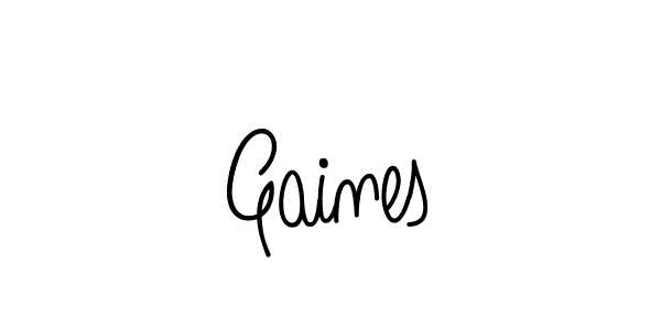 Gaines stylish signature style. Best Handwritten Sign (Angelique-Rose-font-FFP) for my name. Handwritten Signature Collection Ideas for my name Gaines. Gaines signature style 5 images and pictures png