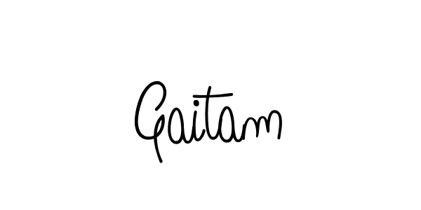 Design your own signature with our free online signature maker. With this signature software, you can create a handwritten (Angelique-Rose-font-FFP) signature for name Gaitam. Gaitam signature style 5 images and pictures png