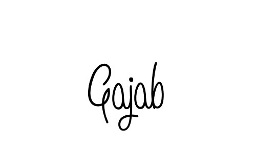 Make a beautiful signature design for name Gajab. With this signature (Angelique-Rose-font-FFP) style, you can create a handwritten signature for free. Gajab signature style 5 images and pictures png