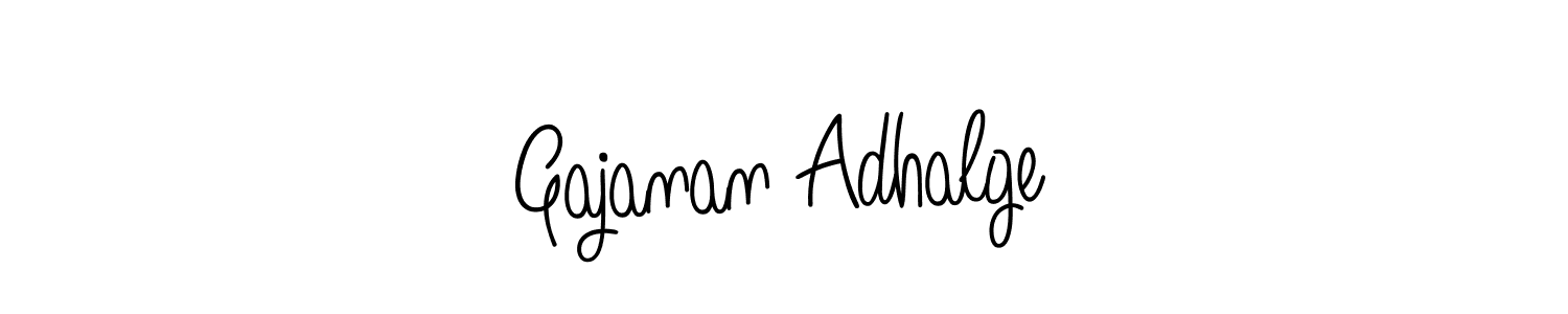 You should practise on your own different ways (Angelique-Rose-font-FFP) to write your name (Gajanan Adhalge) in signature. don't let someone else do it for you. Gajanan Adhalge signature style 5 images and pictures png