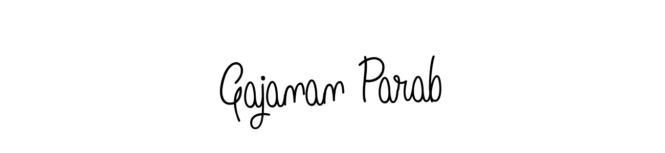 You should practise on your own different ways (Angelique-Rose-font-FFP) to write your name (Gajanan Parab) in signature. don't let someone else do it for you. Gajanan Parab signature style 5 images and pictures png