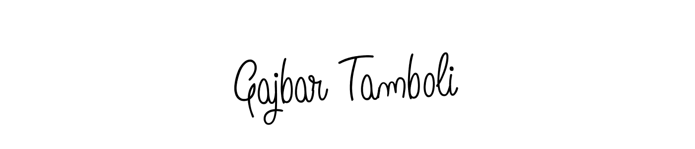 How to make Gajbar Tamboli name signature. Use Angelique-Rose-font-FFP style for creating short signs online. This is the latest handwritten sign. Gajbar Tamboli signature style 5 images and pictures png