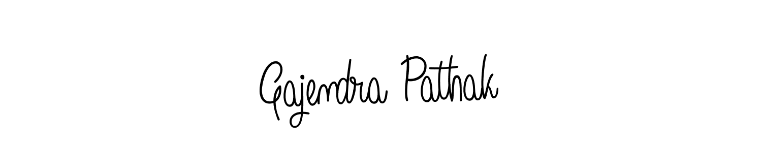 How to make Gajendra Pathak name signature. Use Angelique-Rose-font-FFP style for creating short signs online. This is the latest handwritten sign. Gajendra Pathak signature style 5 images and pictures png