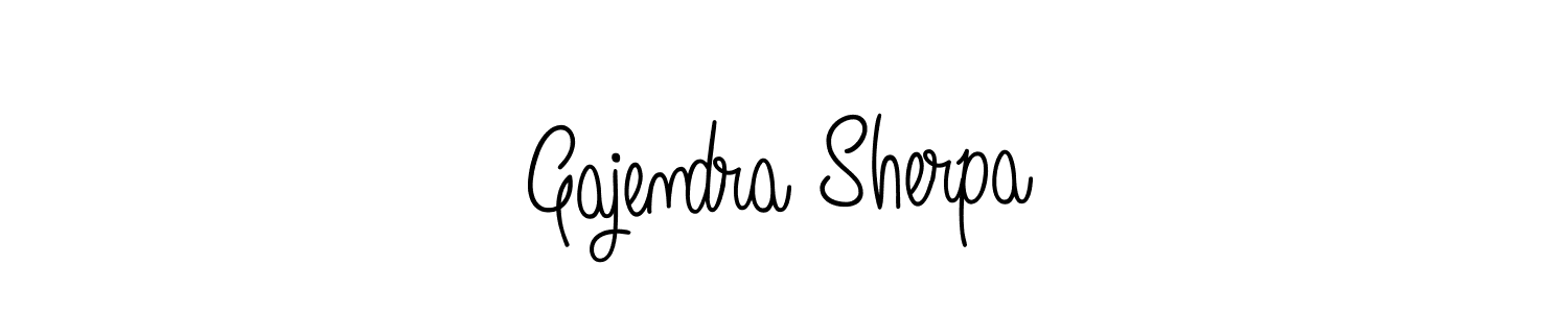 Also we have Gajendra Sherpa name is the best signature style. Create professional handwritten signature collection using Angelique-Rose-font-FFP autograph style. Gajendra Sherpa signature style 5 images and pictures png