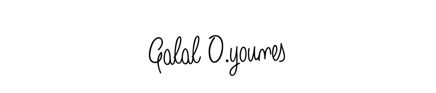 Make a beautiful signature design for name Galal O.younes. With this signature (Angelique-Rose-font-FFP) style, you can create a handwritten signature for free. Galal O.younes signature style 5 images and pictures png