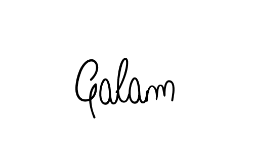 Make a beautiful signature design for name Galam. With this signature (Angelique-Rose-font-FFP) style, you can create a handwritten signature for free. Galam signature style 5 images and pictures png