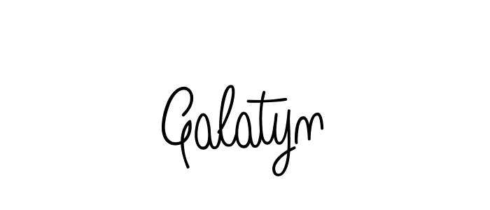 You should practise on your own different ways (Angelique-Rose-font-FFP) to write your name (Galatyn) in signature. don't let someone else do it for you. Galatyn signature style 5 images and pictures png