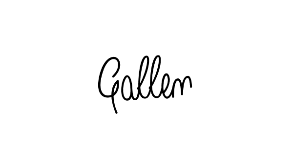 How to make Gallen name signature. Use Angelique-Rose-font-FFP style for creating short signs online. This is the latest handwritten sign. Gallen signature style 5 images and pictures png