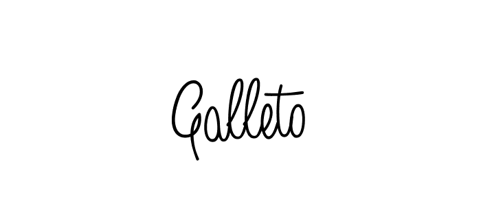 You should practise on your own different ways (Angelique-Rose-font-FFP) to write your name (Galleto) in signature. don't let someone else do it for you. Galleto signature style 5 images and pictures png