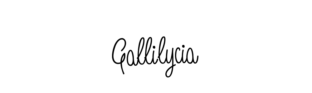 Create a beautiful signature design for name Gallilycia. With this signature (Angelique-Rose-font-FFP) fonts, you can make a handwritten signature for free. Gallilycia signature style 5 images and pictures png