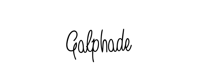 You should practise on your own different ways (Angelique-Rose-font-FFP) to write your name (Galphade) in signature. don't let someone else do it for you. Galphade signature style 5 images and pictures png