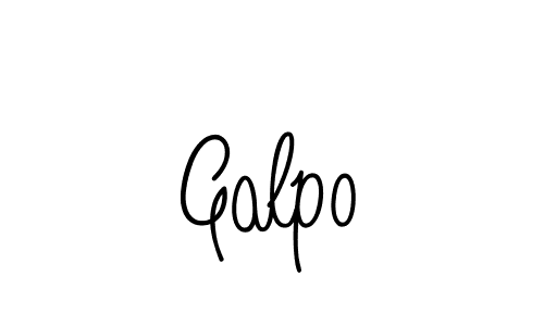 Make a beautiful signature design for name Galpo. With this signature (Angelique-Rose-font-FFP) style, you can create a handwritten signature for free. Galpo signature style 5 images and pictures png