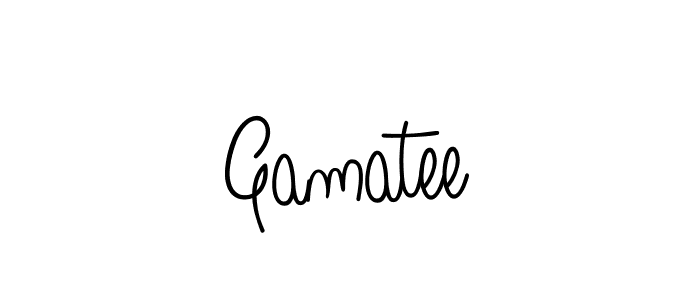Create a beautiful signature design for name Gamatee. With this signature (Angelique-Rose-font-FFP) fonts, you can make a handwritten signature for free. Gamatee signature style 5 images and pictures png
