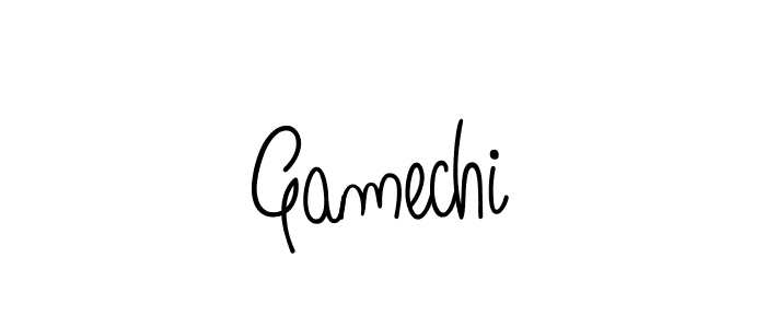 How to make Gamechi signature? Angelique-Rose-font-FFP is a professional autograph style. Create handwritten signature for Gamechi name. Gamechi signature style 5 images and pictures png
