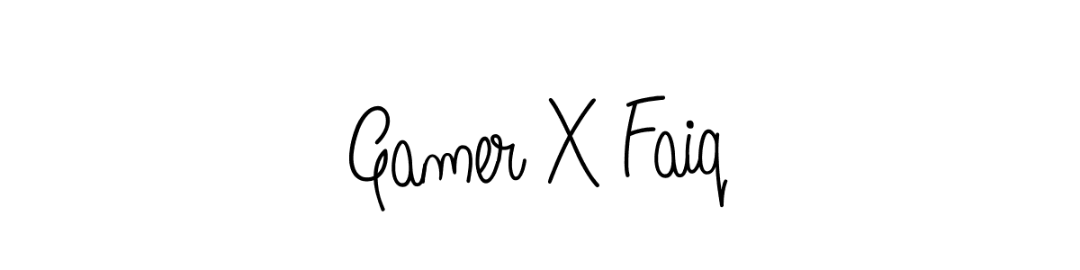 Create a beautiful signature design for name Gamer X Faiq. With this signature (Angelique-Rose-font-FFP) fonts, you can make a handwritten signature for free. Gamer X Faiq signature style 5 images and pictures png