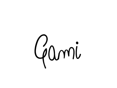 Design your own signature with our free online signature maker. With this signature software, you can create a handwritten (Angelique-Rose-font-FFP) signature for name Gami. Gami signature style 5 images and pictures png
