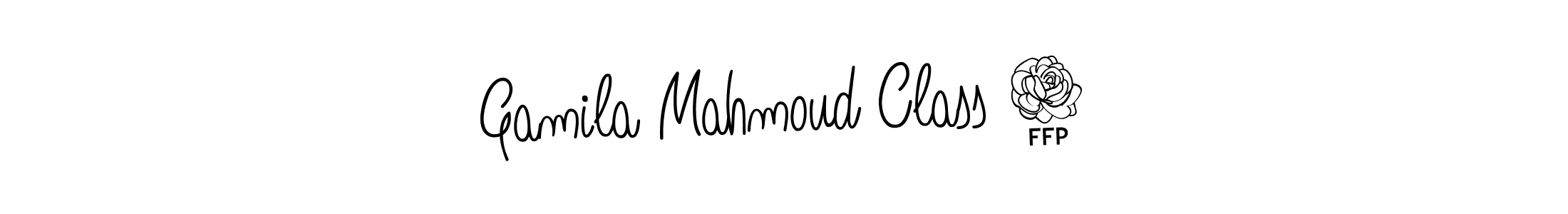 Make a beautiful signature design for name Gamila Mahmoud Class 5. With this signature (Angelique-Rose-font-FFP) style, you can create a handwritten signature for free. Gamila Mahmoud Class 5 signature style 5 images and pictures png