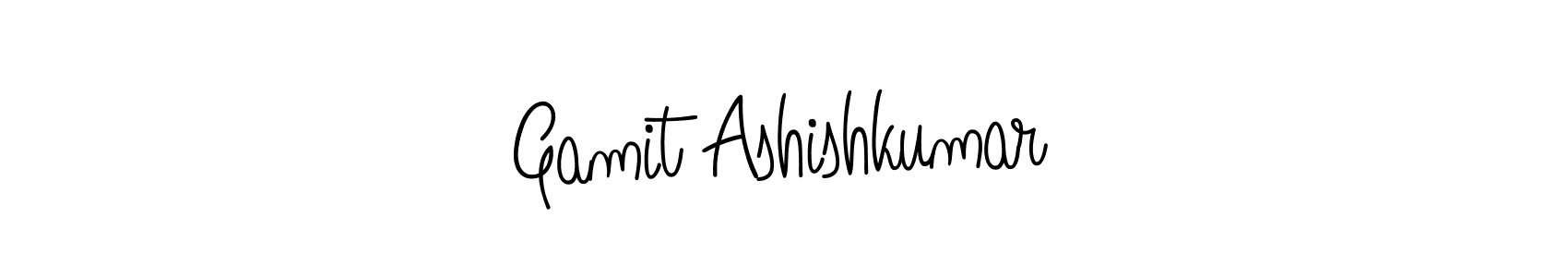 Create a beautiful signature design for name Gamit Ashishkumar. With this signature (Angelique-Rose-font-FFP) fonts, you can make a handwritten signature for free. Gamit Ashishkumar signature style 5 images and pictures png