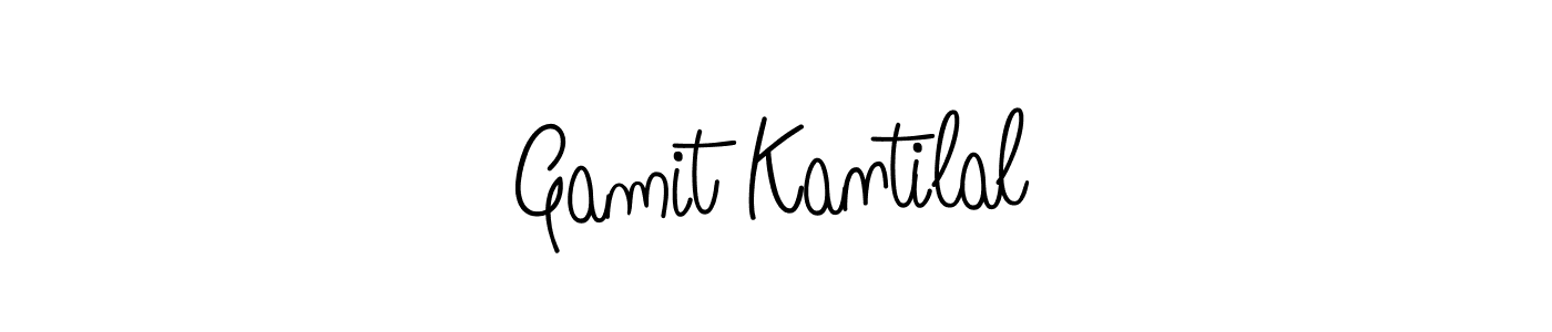 How to make Gamit Kantilal name signature. Use Angelique-Rose-font-FFP style for creating short signs online. This is the latest handwritten sign. Gamit Kantilal signature style 5 images and pictures png