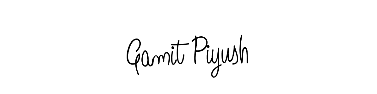 Once you've used our free online signature maker to create your best signature Angelique-Rose-font-FFP style, it's time to enjoy all of the benefits that Gamit Piyush name signing documents. Gamit Piyush signature style 5 images and pictures png