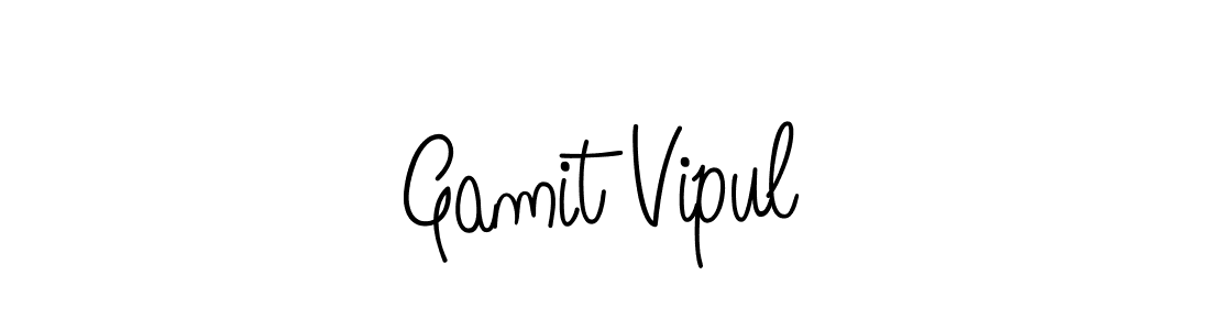 Once you've used our free online signature maker to create your best signature Angelique-Rose-font-FFP style, it's time to enjoy all of the benefits that Gamit Vipul name signing documents. Gamit Vipul signature style 5 images and pictures png